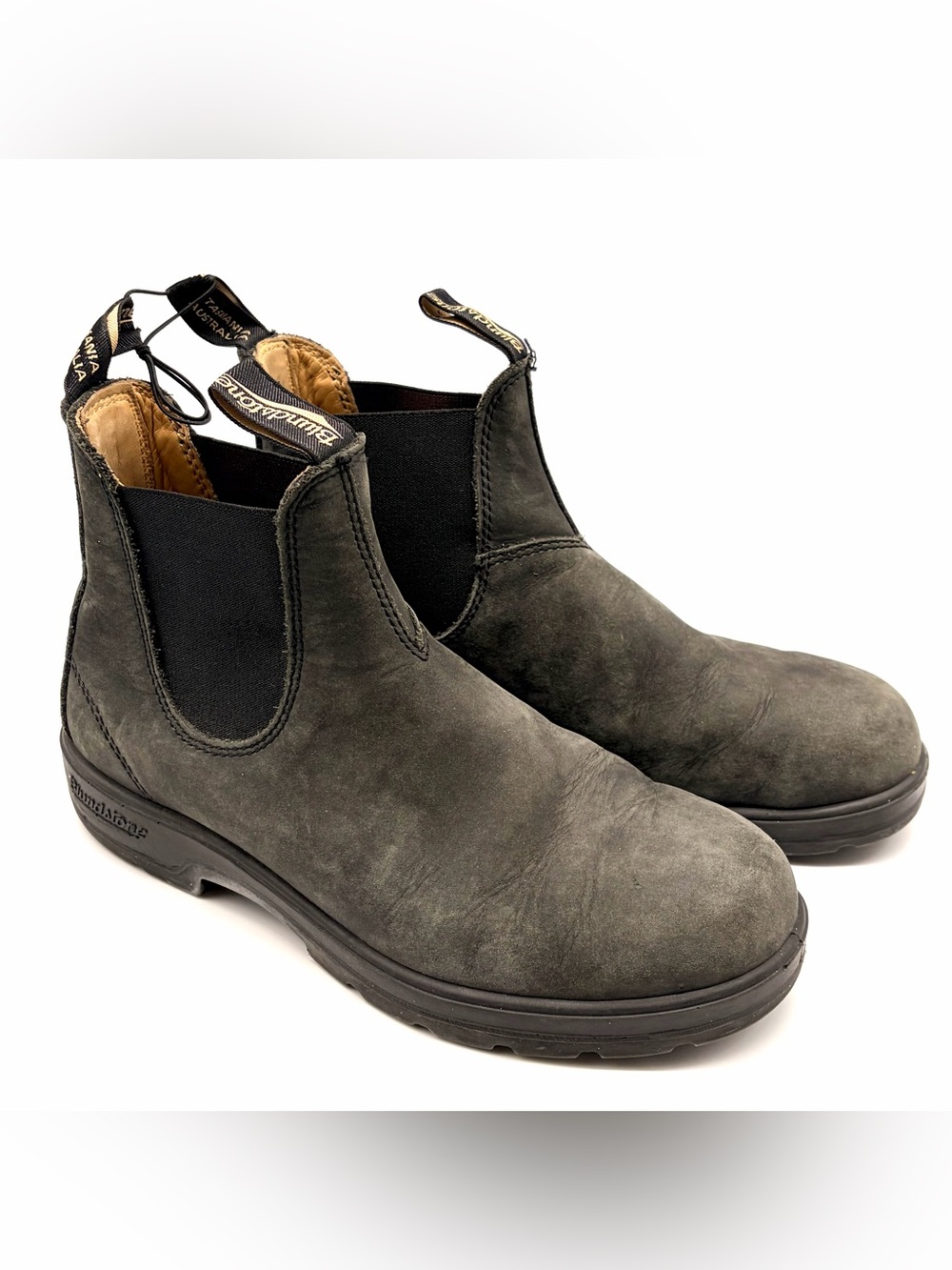 Blundstone Men’s Classic Chelsea Boots in Rustic Black Leather Size 8.5